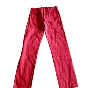 NOS Vintage Levis 501 Jeans Men's 34 X 34" Red Button Fly Made in USA Y2K